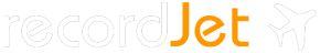 Logo des Onlinemusikvertriebs recordjet als Partner von VALLICON SALLY gelistet. Das Logo ist weiß-orange und beinhaltet ein Flugzeug hinter dem Text.